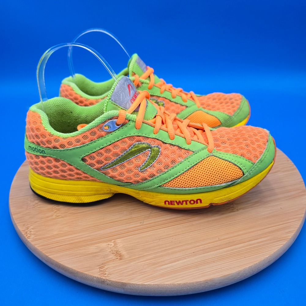 Newton Motion Running Shoes Womens US 9.5 Green Orange Athletic Sneakers